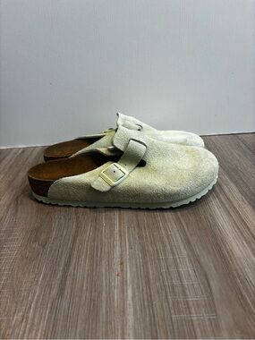 Birkenstock BOSTON Soft Footbed Clog Mules FADED LIME Green  EU43 Men's 10